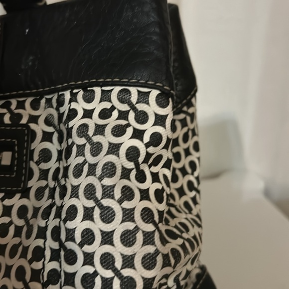 Coach Y2k OP Art Signature Penelope Leather Shoulder Handbag Logo L0882-13532 - Picture 6 of 13